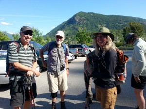 Some of the directors preparing for the Sunday morning hike