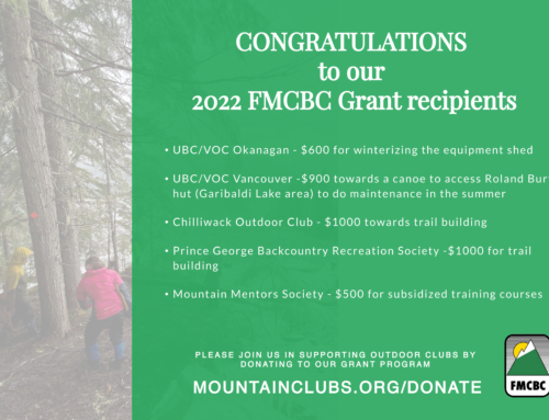 CONGRATULATIONS to our 2022 FMCBC Member Club Grant recipients